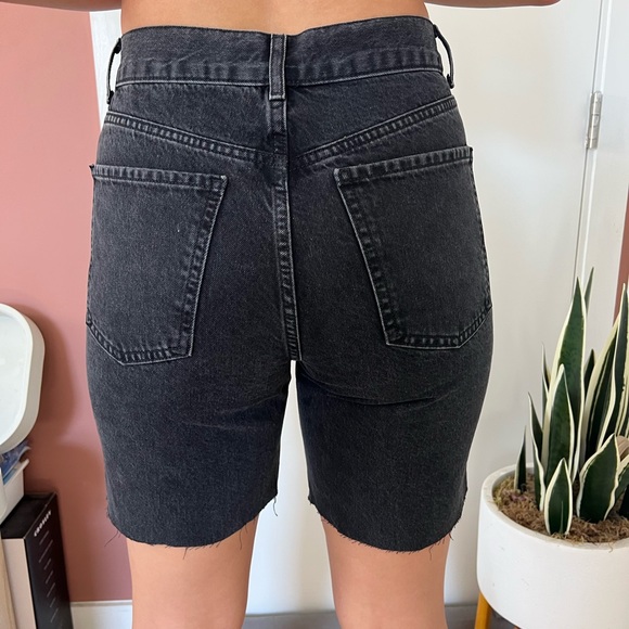 ASOS Black Denim cut midi shorts - Picture 2 of 3